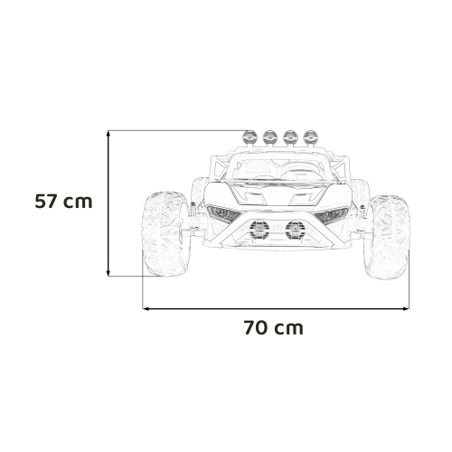 Buggy Racing 5 pojazd 2x200W czerwony na akumulator JS3168.CR